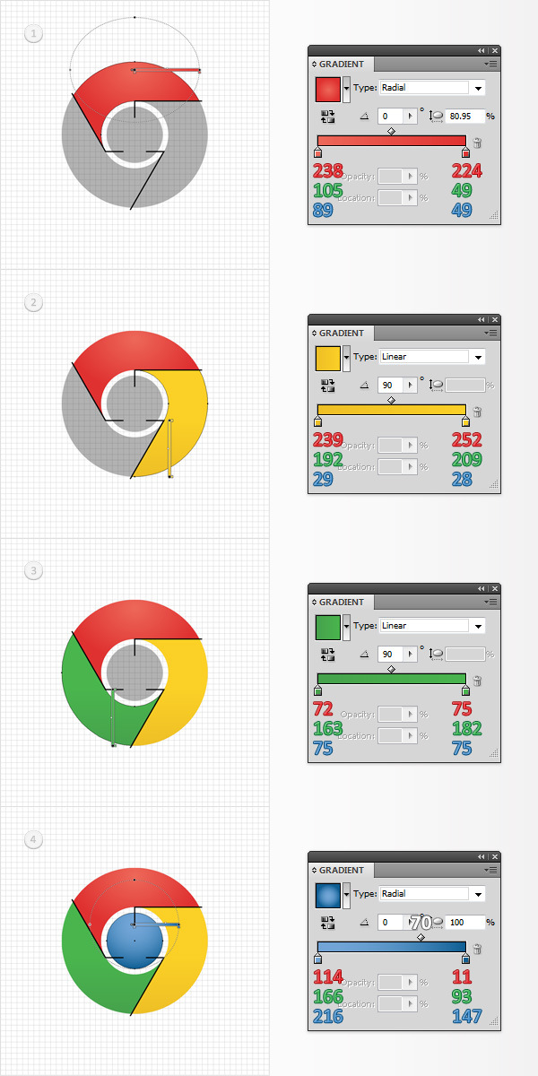 How to Create a Simple Google Chrome Icon in Adobe Illustrator 8