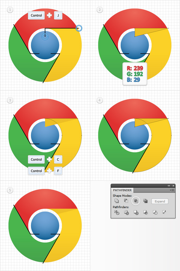 How to Create a Simple Google Chrome Icon in Adobe Illustrator 9