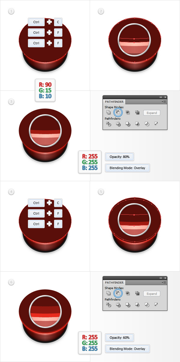 How to Create a Set of 3D Player Buttons in Adobe Illustrator 18