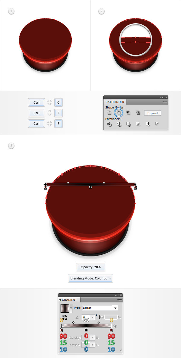 How to Create a Set of 3D Player Buttons in Adobe Illustrator 20