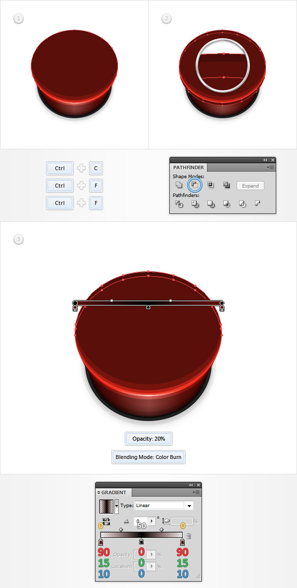 How to Create a Set of 3D Player Buttons in Adobe Illustrator 21