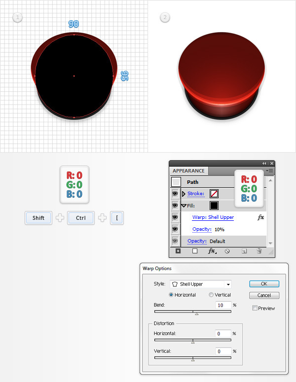 How to Create a Set of 3D Player Buttons in Adobe Illustrator 23
