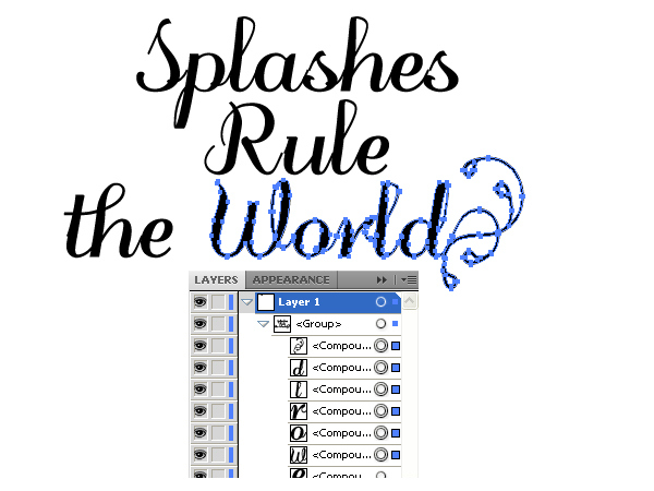 How to Create a Splashed Text Effect in Illustrator 12