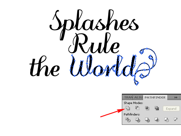 How to Create a Splashed Text Effect in Illustrator 13