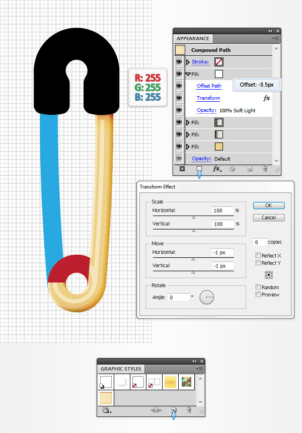 How to Create a Safety Pin Illustration in Adobe Illustrator 16