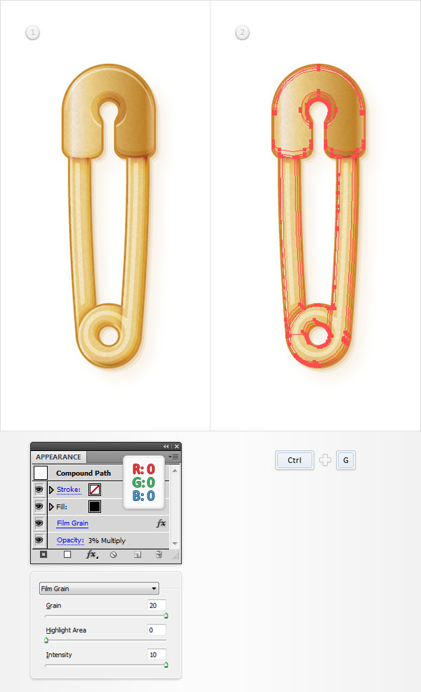 How to Create a Safety Pin Illustration in Adobe Illustrator 33