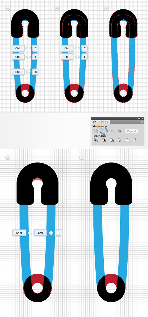 How to Create a Safety Pin Illustration in Adobe Illustrator 9
