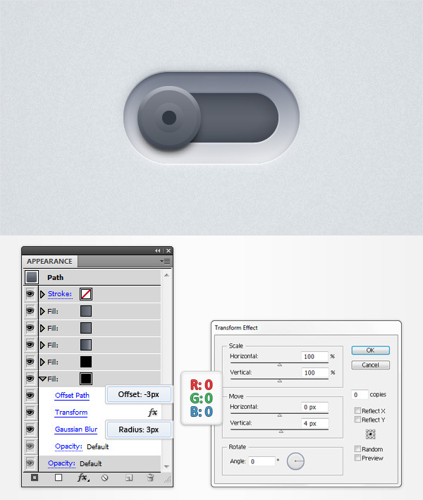 How to Create a Neat Switch Button in Adobe Illustrator 19