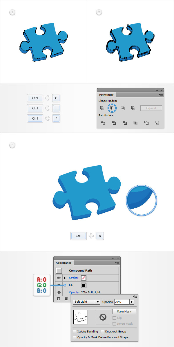 How to Create a Puzzle Piece Icon 12