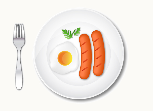 How to Create a Delicious Breakfast with Egg and Sausages in Adobe Illustrator 38