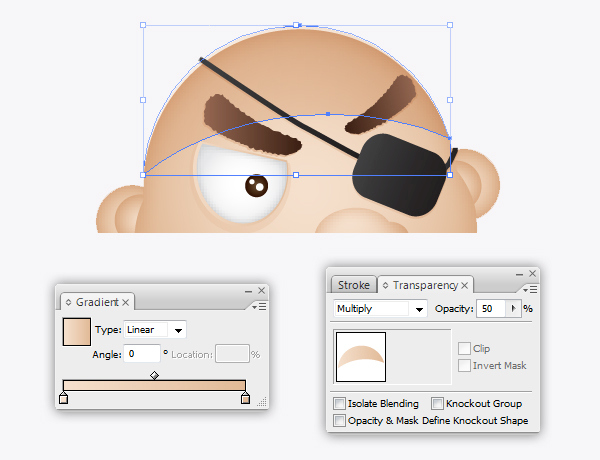  Draw a vector pirate cartoon character in Adobe Illustrator