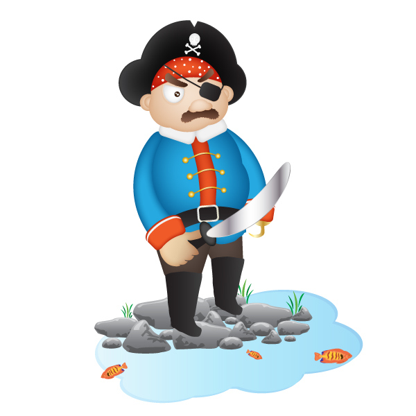 Draw a Vector Pirate Cartoon Character in Illustrator | Vector Cove