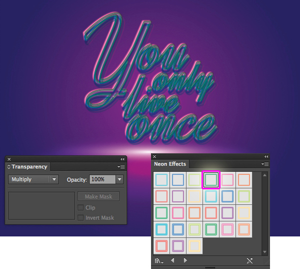 neon effect illustrator download