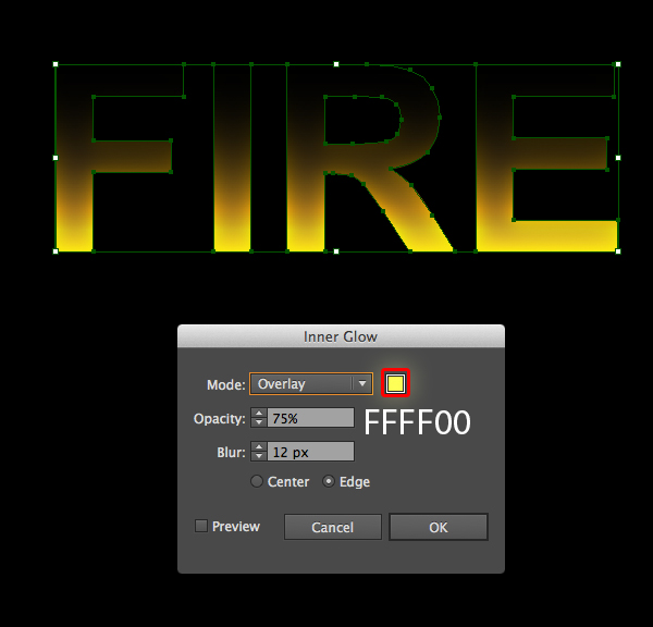 Illustrator 4에서 10 분 안에 Fire Text 효과를 만드는 법