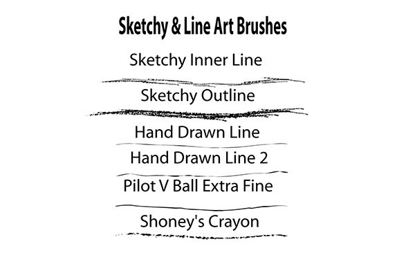 Sketchy and Line Art Brushes