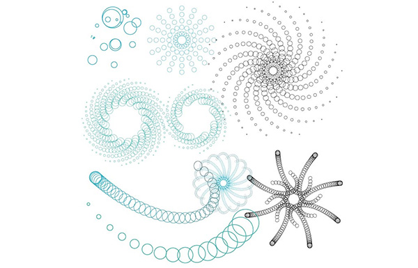 Spiral Bubbles Illustrator Brushes