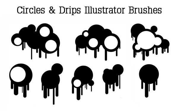 Circles and Drips Brushes