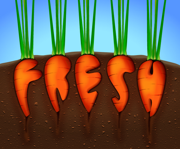 Create a Carrot Text Effect in Adobe Illustrator