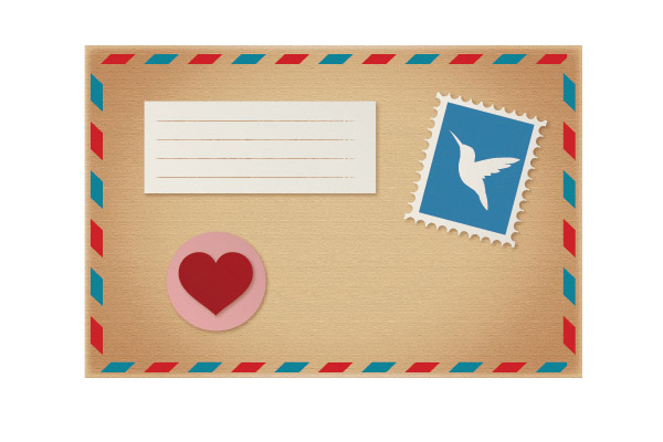 How to create vintage love envelope in Illustrator