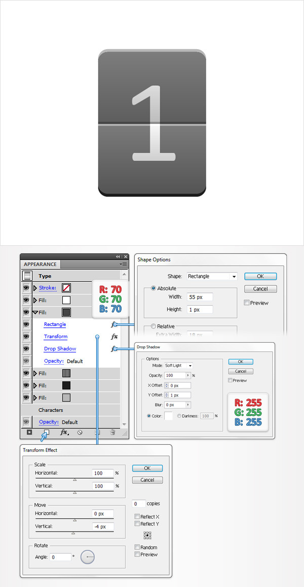 Create a Simple Flip Clock in Adobe Illustrator 6