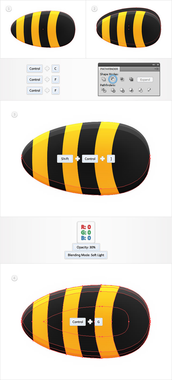 Create a Funny Bee Swarm Illustration in Adobe Illustrator 10