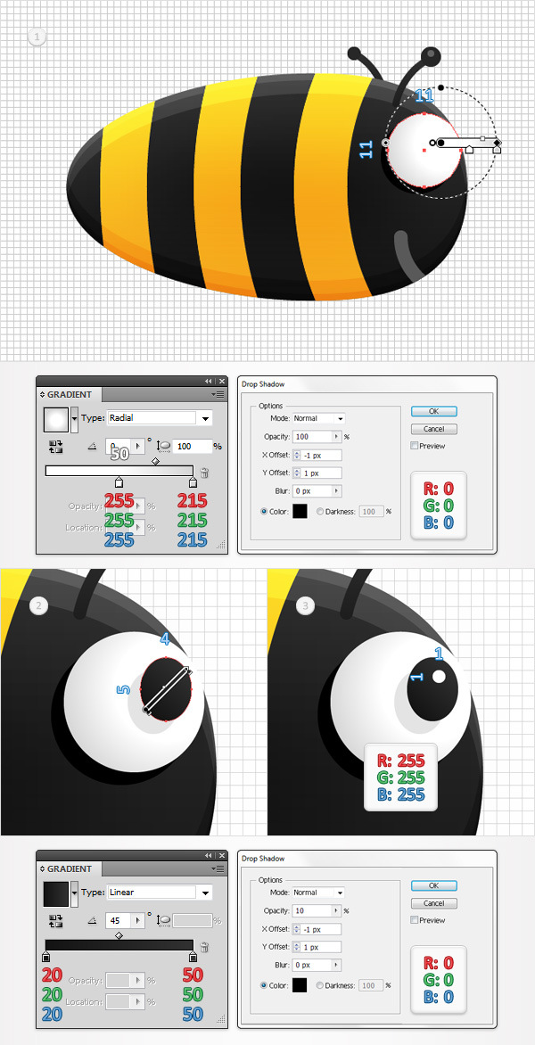 Create a Funny Bee Swarm Illustration in Adobe Illustrator 16