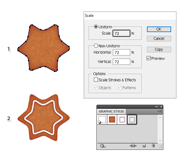 How to Draw Gingerbread Cookie Icons in Adobe Illustrator 2