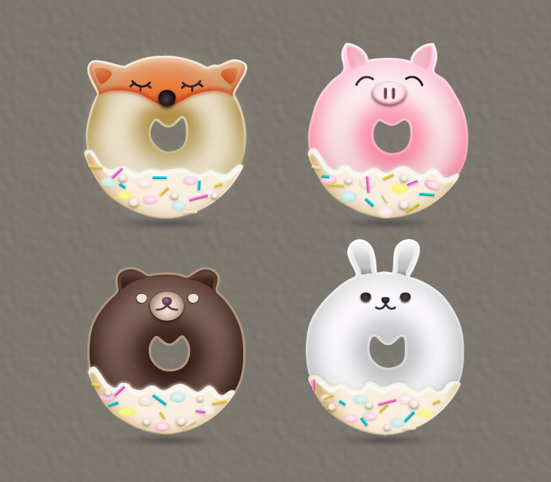 Create some Animal Donuts in Adobe Illustrator