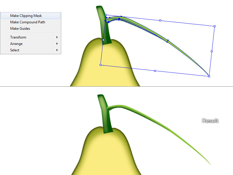 Create Two Slices of Avocado in Adobe Illustrator 2