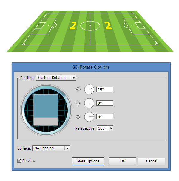 How to Create a 3D Soccer Field in Illustrator 17