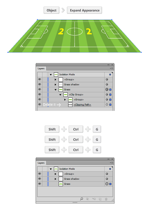 How to Create a 3D Soccer Field in Illustrator 18