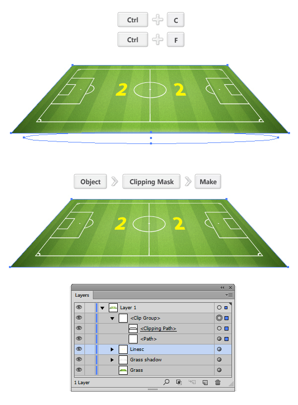 How to Create a 3D Soccer Field in Illustrator 23