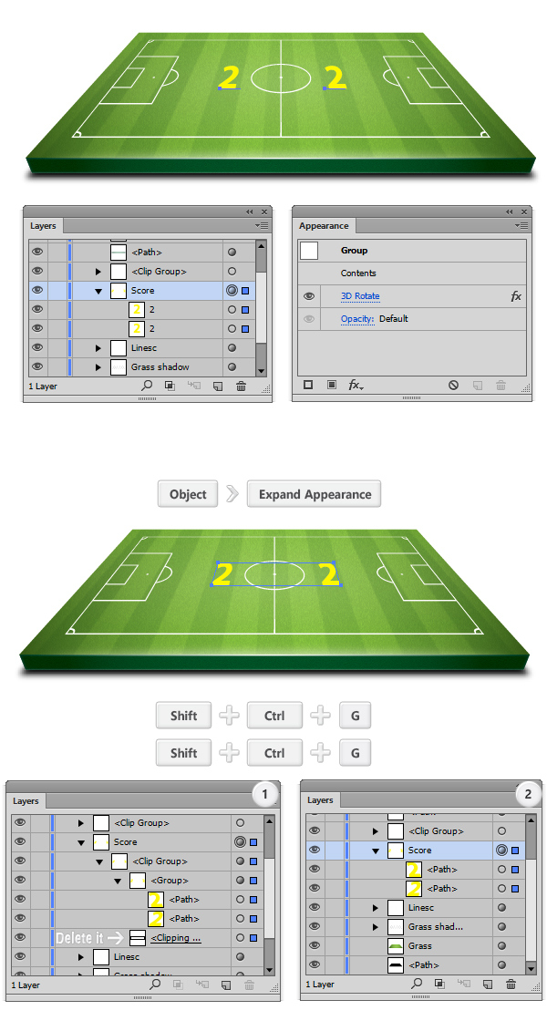 How to Create a 3D Soccer Field in Illustrator 29